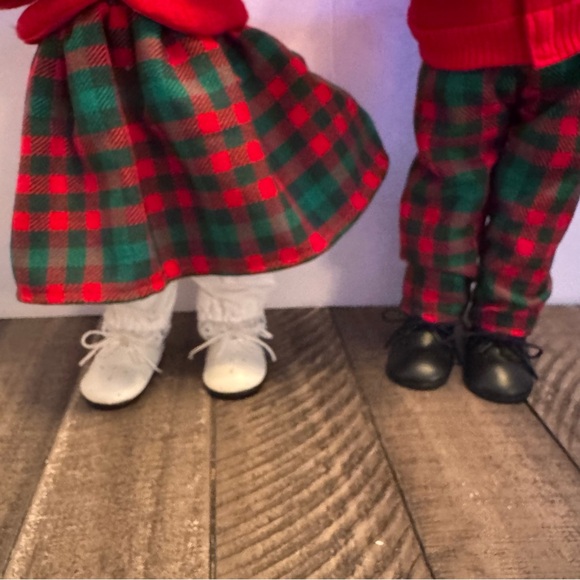 Vintage Holiday Creations Christmas Stuffed Posable Dolls Boy and Girl 16" - Picture 5 of 12